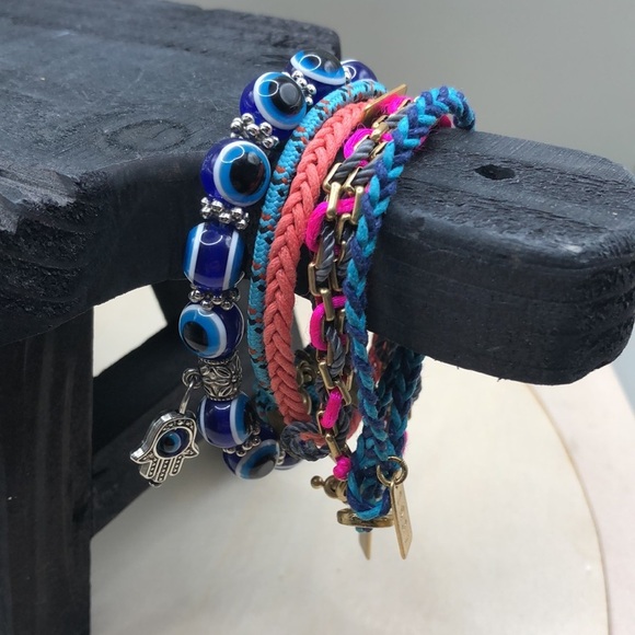 Curated bundle stackable adjustable 1937 madewell bracelets and more - Picture 1 of 8